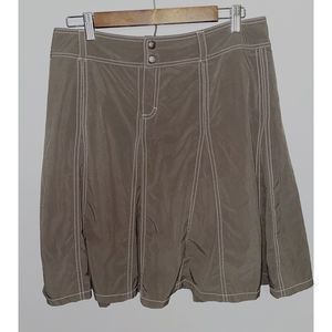 Athleta Brown Skort with White Stitching